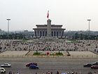 Uitsig oor die Mausoleum van Mao Zedong vanaf die Poort van die Hemelse Vrede.