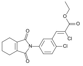 Structuurformule van cinidon-ethyl