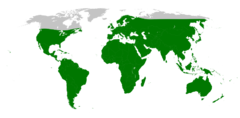 Mapa występowania