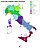 Carte des langues italo-romanes.