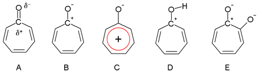 Tropone structures