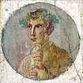 Image 2A fresco portrait of a man holding a papyrus roll, Pompeii, Italy, 1st century AD (from Culture of ancient Rome)