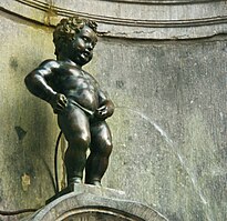 Manneken Pis, berühmte künstlerische Darstellung der Miktion (1619)