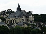 Vue générale de l'abbaye, depuis la Vienne en amont.