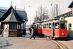 Moderniserade spårvagnar typ Z2 i Ohlsdorf i Hamburg.