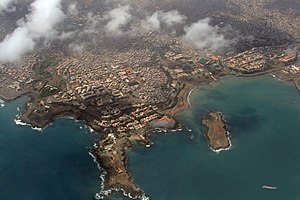 Vista aérea sobre a Praia