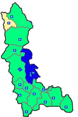 Location of Chaldoran County in صوبہ آذربائیجان غربی.