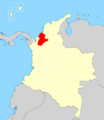 Map of Cordoba location in Colombia