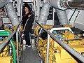 The engine room of a Severn class lifeboat, UK