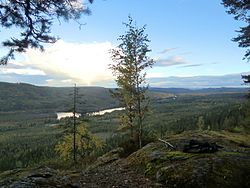 View of the landscape in eastern Grue