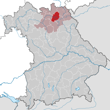 Lage im Regierungsbezirk Oberfranken / in Bayern