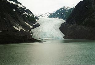 Bear Glacier, outlet glacier of the Harding Icefield, Alaska