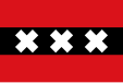 Flag of Amsterdam, North Holland, Netherlands