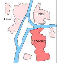 Localização de Cartum dentro da Grande Cartum