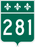 Route 281 marker