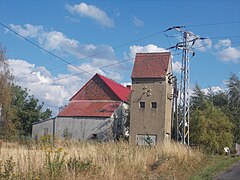 Mittelspannungsfreileitung mit Abzweig zu einer Turmstation