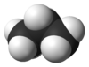 Spacefill model of propane