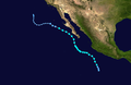 Tropical Storm Emilia track map