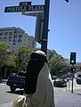 Femme portant un niqab en Californie (2008)