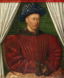 Portret van Karel VII (ca.1445/50), Jean Fouquet, Louvre