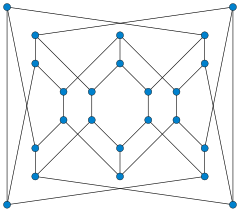 1-planar drawing with 8 crossings