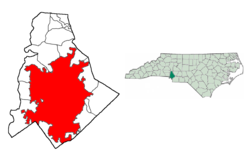 Kedudukan di Daerah Mecklenburg di North Carolina