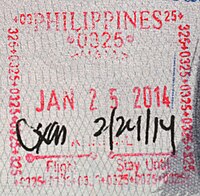 Entry stamp