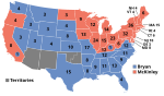 Electoral map, 1896 election