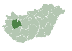 Location of Veszprém County