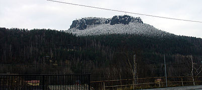 Königstein (Sächsische Schweiz): Blick zum Lilienstein im Winter