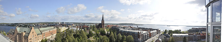 panorama van Luleå, zomer 2014