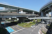 東北部終点の上社JCT付近。愛知県道60号名古屋長久手線と交差。