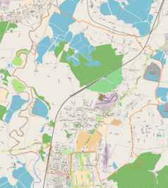 Mapa konturowa Brzeszcz, na dole po lewej znajduje się punkt z opisem „Brzeszcze Jawiszowice”