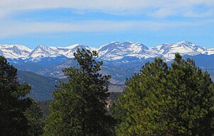 Front Range Peaks west of Denver