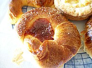 Argentine facturas with dulce de membrillo