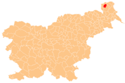 Location of the Municipality of Grad in Slovenia