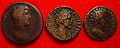 Sestertius (bronze), Dupondius (bronze), As (copper)