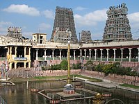 The armies of the Delhi Sultanate led by their Delhi Sultanate commander Malik Kafur demolished and plundered the Meenakshi Temple of Madurai and looted it of all its wealth.[256][257][258]