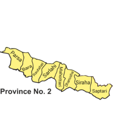 मधेश प्रदेश 26°43′43″N 85°55′30″E﻿ / ﻿26.72861°N 85.92500°E﻿ / 26.72861; 85.92500निर्देशांक: 26°43′43″N 85°55′30″E﻿ / ﻿26.72861°N 85.92500°E﻿ / 26.72861; 85.92500