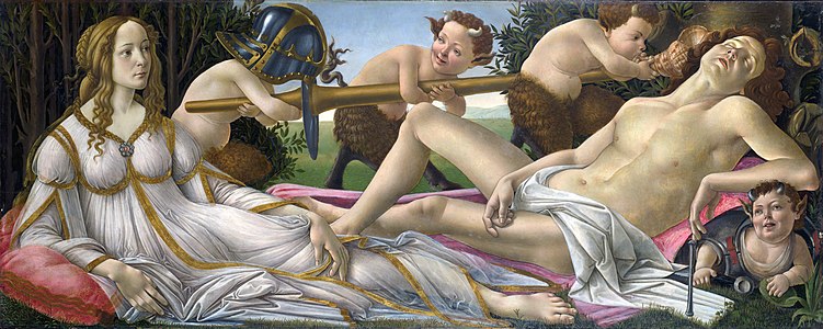 Venus y Marte, de Botticelli.