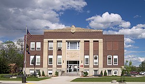 The Musselshell County Courthouse in Roundup