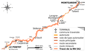 Carte de la route.