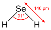 Structuurformule van waterstofselenide