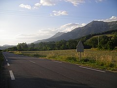 L'ancienne route nationale 100 près du col de Maure