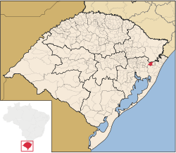 Localização de Rolante no Rio Grande do Sul