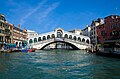 As supports for rhw superstructure and span of the Rialto Bridge over the Grand Canal in Venice, Italy (2011)