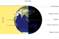 La Terra il·luminada pel Sol durant un equinocci