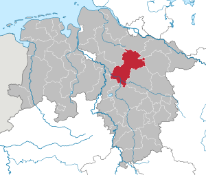 Li position de Subdistrict Heidekreis in Infra Saxonia