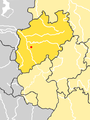 Location of Neander Valley, Germany, with the modern federal state of North Rhine-Westphalia highlighted