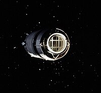 De verbruikte S-IVB-trap, gezien vanuit de Command Module (NASA)